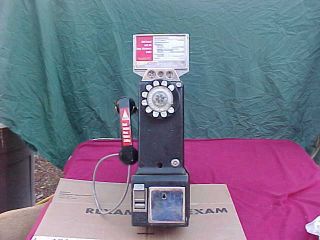 Vintage Automatic Electric 1A Dial Payphone 3 Coin Operated
