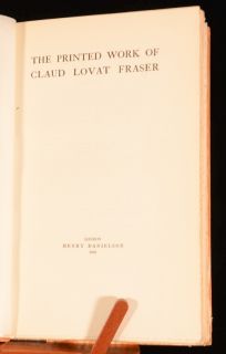 1923 The Printed Work of Claud Lovat Fraser Millard Signed Limited