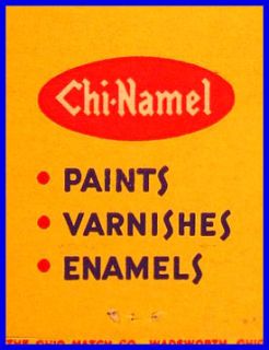 1950s Gibsons Chi Namel Paint Matchcover Holden MA