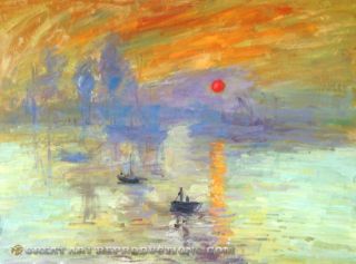 Impression Sunrise Claude Monet Reproduction in Oil 36X27