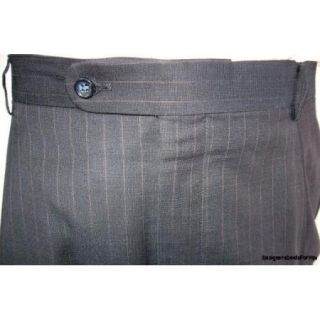 Claudio Morelli $495 Mens 50 R 50R Suit Charcoal Gray Pinstripe