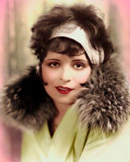 Clara Bow 1927 Dazzling Color Portrait Flirty Flapper
