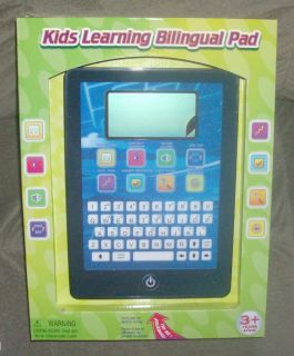 BILINGUAL LEARNING TABLET PAD TOUCH LCD KEYBOARD ENGLISH SPANISH KIDS
