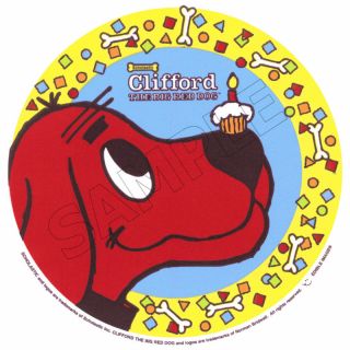 Clifford The Big Red Dog Edible Cake Topper Image