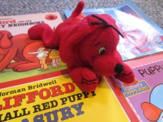Clifford the Big Red Dog TOY DOGGIE Emily Elizabeth + 4 Books