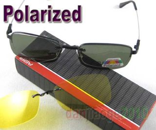2PCS Magnetic Clip on Sunglasses + Memory High Flexibility Super Light