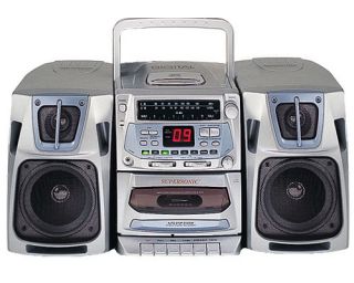 new supersonic sc 703cd cd cassette player recorder boombox stereo