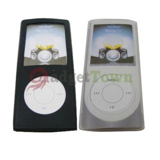 CLEARANCE New Silicone Case Cover for Apple iPod Nano 4th Black and
