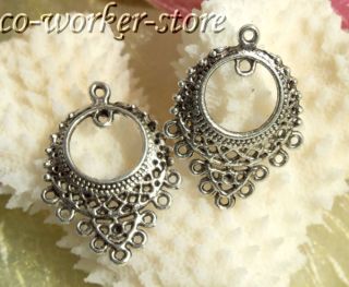 100pc Antique Silver Plated Chandelier Earrings Finding