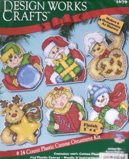 Holiday Gifts Ornaments / Set of 6 / ~ counted cross stitch kit