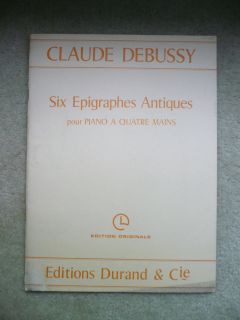 Claude Debussy Six Epigraphes Antiques piano duet sheet music