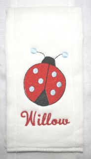 Personalized Baby Burp Cloths Embroidered Pick Design