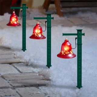Christmas Lights Sound Motion Activated Bells Set Outdoor Yard Display
