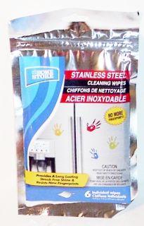 The Home Store Stainless Steel Cleaning Wipes 6 Individual Wipes