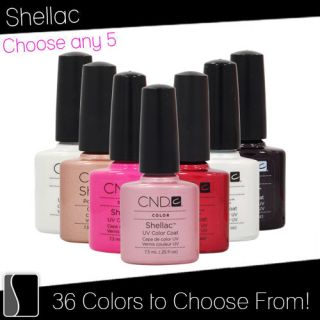 Choose 5 Nail Polish CND Shellac UV Gel 0 25 Ounces Manicure Soak Off