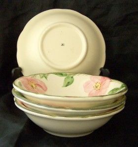 Franciscan China Desert Rose Coupe Cereal Bowls USA Marks