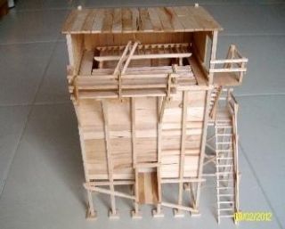 coaling station tower custom hand made of wood