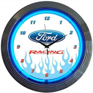  Ford Racing Neon Clock