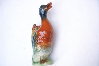 OLD FRENCH MAJOLICA PITCHER JUG ST CLEMENT DUCK