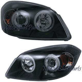Cobalt CCFL Halo Projector Headlights Headlamps Black
