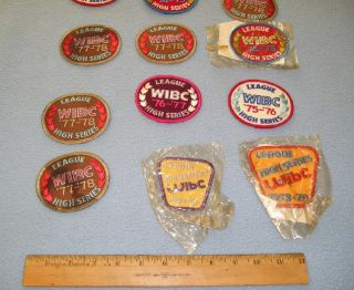 13 Vintage Bowling Patches WIBC High Series 1974 1982