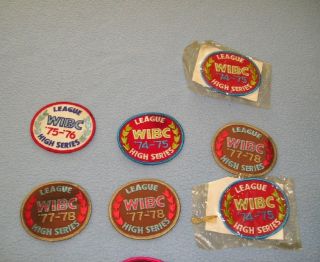 13 Vintage Bowling Patches WIBC High Series 1974 1982