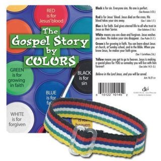 Gospel Story by Colors Cloth Wristlet Bracelet NIP