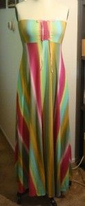 New With Tags Cia Maritima Beachwear Long Strapless Dress/Cover Up