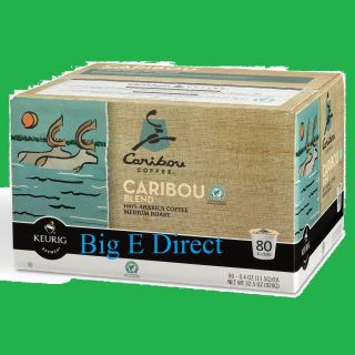 Caribou Coffee Medium Roast Caribou Blend K Cup Packs   80 ct Keurig