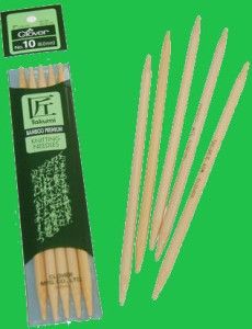 Clover 7 No. 10 Bamboo Double Point Knitting Needles (6.0mm)