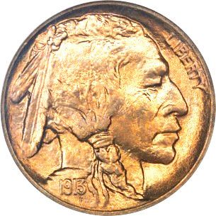 Gold Buffalo Nickel Bison Indian Coin Old Antique USA