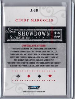 Cindy Margolis Showdown Signature Auto Trading Card   Razor A 38