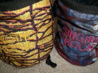 Two Small Singing Rock Climbing Chalk Bags