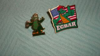 Simple Green Egbar Pins Green Dinosaur Pins Lot of 2