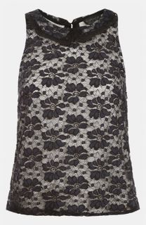 Topshop Collared Lace Top