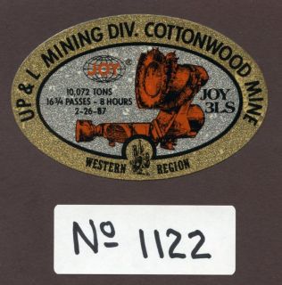 Joy Coal Mining Stickers