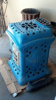 Porcelain Stove Kitchen Wood Coal Pot Belly Oven Enamel Iron Fireplace