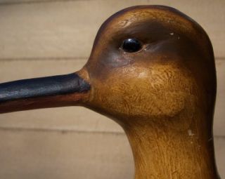 1991 Originl William Bishop Curlew Shorebird Wood Duck Decoy Signed