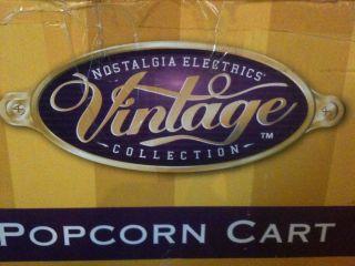 Nostalgia Electrics Vintage Collection 59 Inch Popcorn Cart / New 6oz