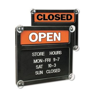 Headline Signs   3727   Double Sided Open/Closed Sign w/Plastic Push