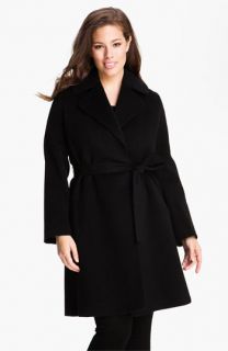 Fleurette Cashmere Blend Wrap Coat (Plus)