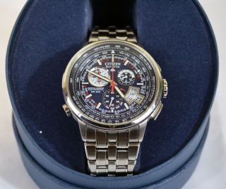 Citizen Mens Blue Atomic Chronograph BY0000 56L Watch 554111