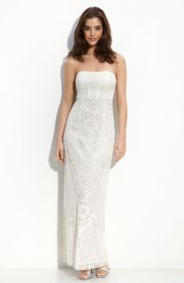 Sue Wong Embellished Strapless Column Gown