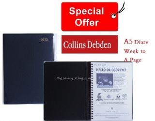 Pack 2012 Collins Debden Associate A5 Week to A Page Diary New