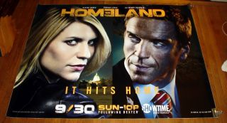 HOMELAND SHOWTIME POSTER 45X60 GIANT Claire Danes Damian Lewis
