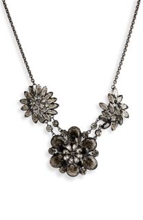 Cara Accessories Crystal Flower Statement Necklace
