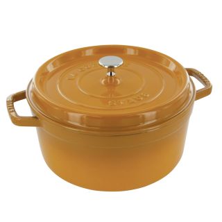 Staub 2 75 Qt Round Cocotte Saffron Cast Iron Cookware Dutch Oven