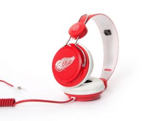 Detroit Red Wings Coloud DJ Style Headphones for iPod Mp3 Players NHL