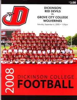 2008 Grove City College at Dickinson Football Program