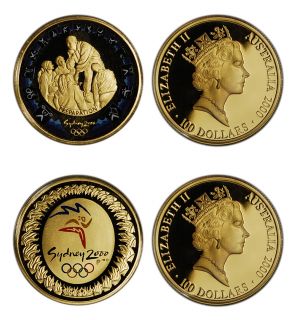  Sydney 2000 Olympic Gold Coin Collection    Over 2 1/2 ounces of Gold